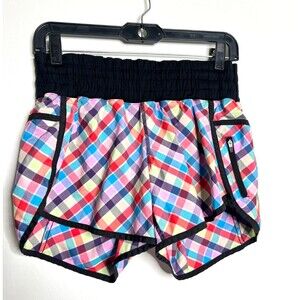 Lululemon Special Edition Seawheeze Tracker Shorts Womens 8 Plaid Track Attack